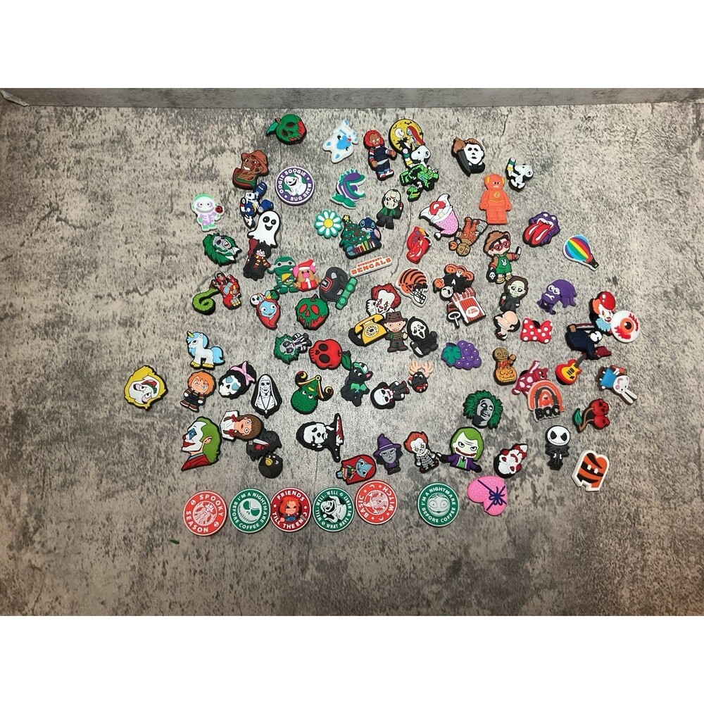 Croc Shoe Horror Jason Freddy Kruger Jibbitz Charms Lot of 86 Ghostface Jigsaw